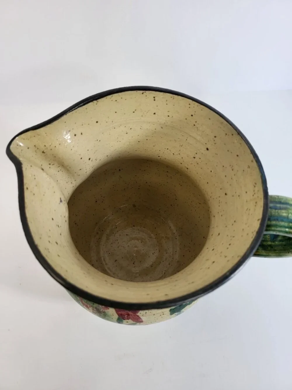Malsnee Art Pottery‎ Dragonfly Pitcher, Signed Georgia Folk Art Stoneware Vase